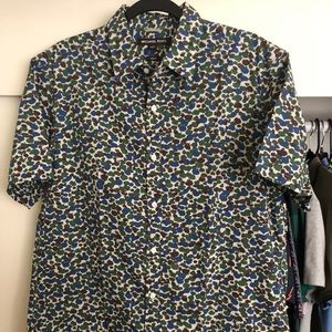 Men's MICHAEL KORS button down shirt LARGE CAMO